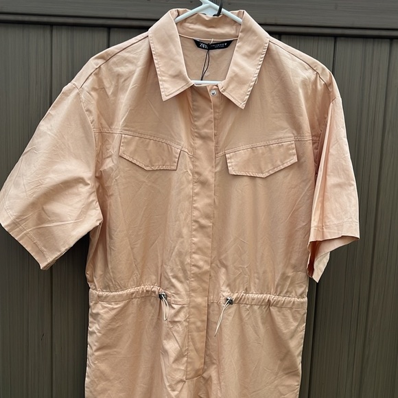 NWT ZARA FULL LENGTH CARGO GABARDINE JUMPSUIT  MEDIUM  in MANGO GORPCORE… - Picture 6 of 16